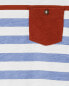 Фото #10 товара Kid 2-Piece Striped Pocket Tee & Pull-On All Terrain Shorts Set 4