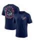 Фото #1 товара Men's Navy Houston Texans Big and Tall Two-Hit Throwback T-shirt