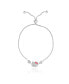 ფოტო #1 პროდუქტის Sanrio Women's Heart Lariat Bracelet, Silver-Plated and Pave Cubic Zirconia Bracelet Official License