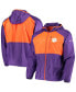 Фото #1 товара Men's Purple, Orange Clemson Tigers Flash Forward Hoodie Full-Zip Lightweight Windbreaker