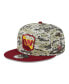 Фото #3 товара Men's Camo, Burgundy Washington Commanders 2023 Salute To Service 9FIFTY Snapback Hat