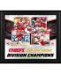 Фото #1 товара Kansas City Chiefs Framed 15" x 17" 2018 AFC West Division Champions Collage