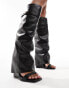 Фото #4 товара Azalea Wang Marietta open toe over the knee boot in black