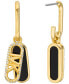 ფოტო #4 პროდუქტის 14K Gold Plated Tiger's Eye Empire Charm Drop Earrings