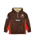 Фото #2 товара Men's Brown Distressed Cleveland Browns Team OG 2.0 Anorak Vintage-Like Logo Quarter-Zip Windbreaker Jacket
