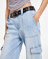 ფოტო #2 პროდუქტის Juniors' Belted Skater Jeans