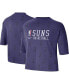 ფოტო #1 პროდუქტის Women's Purple Phoenix Suns Allover NBA Logo Boxy T-shirt