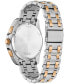 ფოტო #3 პროდუქტის Eco-Drive Men's Chronograph Classic Two-Tone Stainless Steel Bracelet Watch 41mm