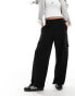 Фото #2 товара JDY Petite loose fit cargo trousers in black