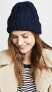 Фото #1 товара Plush 241714 Womens Casual Cable knit Vegan Beanie Hat Solid Navy One Size