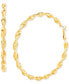 ფოტო #1 პროდუქტის Gold-Tone Twisted Large Hoop Earrings, 3"