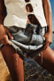 Фото #4 товара Джинсовые шорты trf с высокой посадкой и разрезами ZARA