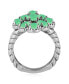 Фото #3 товара Sterling Silver Genuine Gemstone Cluster Ring, Sizes 5-10