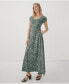 ფოტო #2 პროდუქტის Women's Organic Cotton Fit & Flare Crossback Maxi Dress