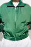 Фото #2 товара Куртка из атласа с накладками ZARA