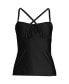 Фото #2 товара Women's Long Tie Front Underwire Tankini Swimsuit Top Adjustable Straps