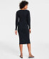 Фото #2 товара Women's Square-Neck Rib-Knit Midi Dress, Created for Macy's