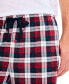 ფოტო #4 პროდუქტის Men's Cozy Fleece Pajama Pants