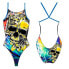 TURBO Hibiscus Pro Racer Thin Strap Swimsuit