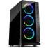 Inter-Tech W-III RGB - Tower - PC - Black - ATX - ITX - micro ATX - Aluminium - Tempered glass - Blue - Green - Red