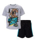 Фото #1 товара Boys Dinosaur Athletic Graphic T-Shirt Mesh Shorts Outfit Set to