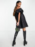 Фото #2 товара Something New X Naomi Anwer ruffle mini dress in black