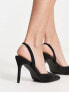 Glamorous slingback heeled shoes in black