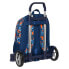 School Rucksack with Wheels Hot Wheels Speed club Orange Navy Blue 32 x 42 x 14 cm