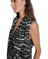 Women's Printed Surplice Sleeveless Top