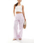 Фото #1 товара Cotton On relaxed straight leg trousers in dusk pink stripe