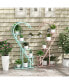 Фото #2 товара 5 Tier Metal Plant Stand Heart-shaped Shelf with Hanging Hook for Multiple Plants