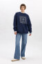 Фото #2 товара Oversize Fit Bisiklet Yaka Kalın Sweatshirt B5153ax23wn