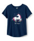 ფოტო #1 პროდუქტის Big Girls Plus Short Sleeve Curved Hem Graphic Tee Shirt