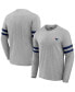 Фото #1 товара Men's NFL x Darius Rucker Collection by Heather Gray New England Patriots Henley Long Sleeve T-shirt