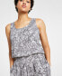 Women's Snakeskin-Print Textured Tank Top, Created for Macy's