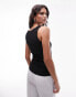 Фото #4 товара Topshop rib scoop vest in black