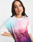 Love Moschino ombre logo t-shirt dress in multi