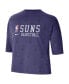 Фото #3 товара Women's Purple Phoenix Suns Allover NBA Logo Boxy T-shirt