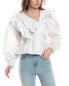 Фото #1 товара Топ White Os Ruffle Top Women's