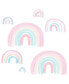 Фото #1 товара Watercolor Pastel Rainbow Nursery/Kids Wall Decals - Pink/Mint