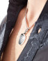 ASOS DESIGN necklace with metal round pendant in silver tone