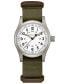 ფოტო #1 პროდუქტის Men's Swiss Mechanical Khaki Field Green Nato Strap Watch 38mm