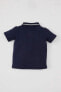 Erkek Bebek Nakışlı Kısa Kollu Polo Tişört B9251a524sm