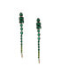 ფოტო #1 პროდუქტის Women's Green Stone Drop Earrings