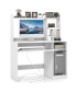 Фото #1 товара Computer Desk w/ Built-in Charge Station Wooden Writing Desk w/ Storage Hutch