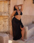 Фото #3 товара Moda Minx Curve X Bernadette Afia maxi ruffle sarong in black