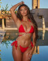 Фото #1 товара Moda Minx X Sophie Piper Seychelles triangle bikini top in red