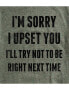 Фото #4 товара Hybrid Apparel Sorry I Upset You Men's Short Sleeve Tee