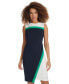 Фото #5 товара Women's Color-Blocked Asymmetric Dress