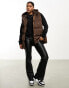 Фото #2 товара Threadbare Albert tie waist hooded gilet in chocolate brown